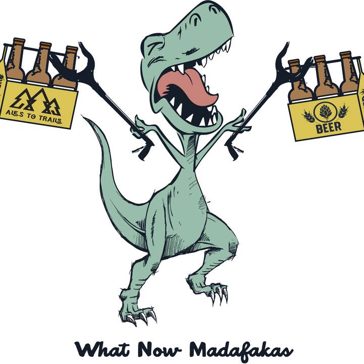 T Rex Craft Beer Decal for wholesale by Ales to Trails
