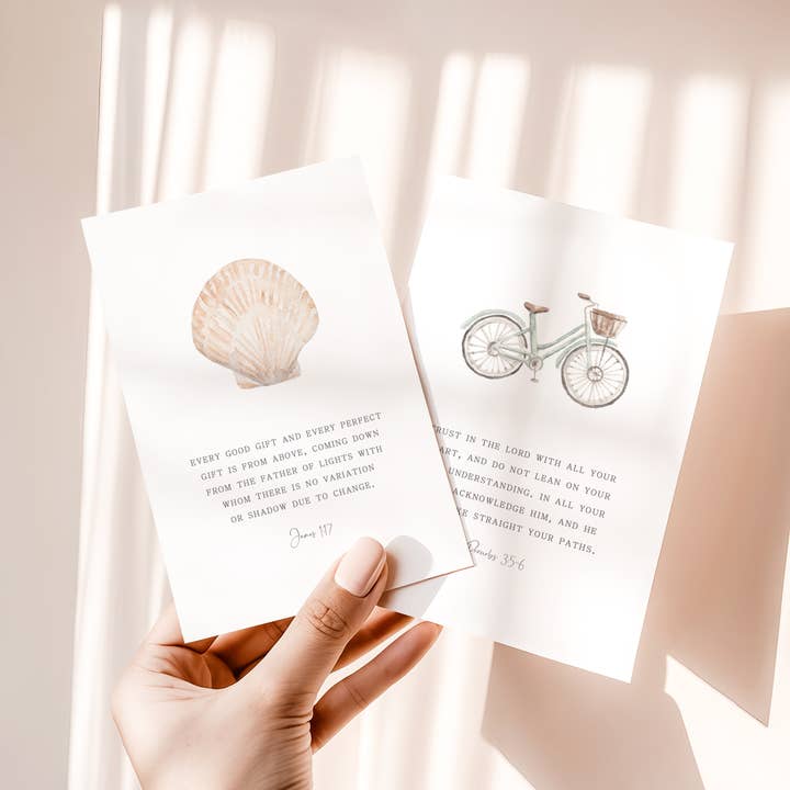 Me and Mary Shop - Wholesale Stationery/Notecard Set - Watercolor Bible Scripture Cards – SUMMER5