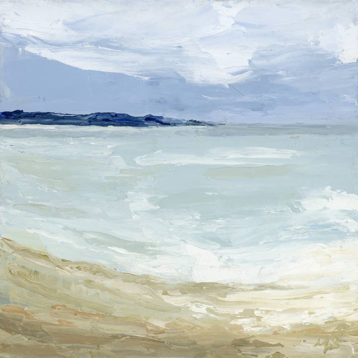 Lake Michigan Square Lærred Print for engroshandel hos Michelle Blackhawk Studio