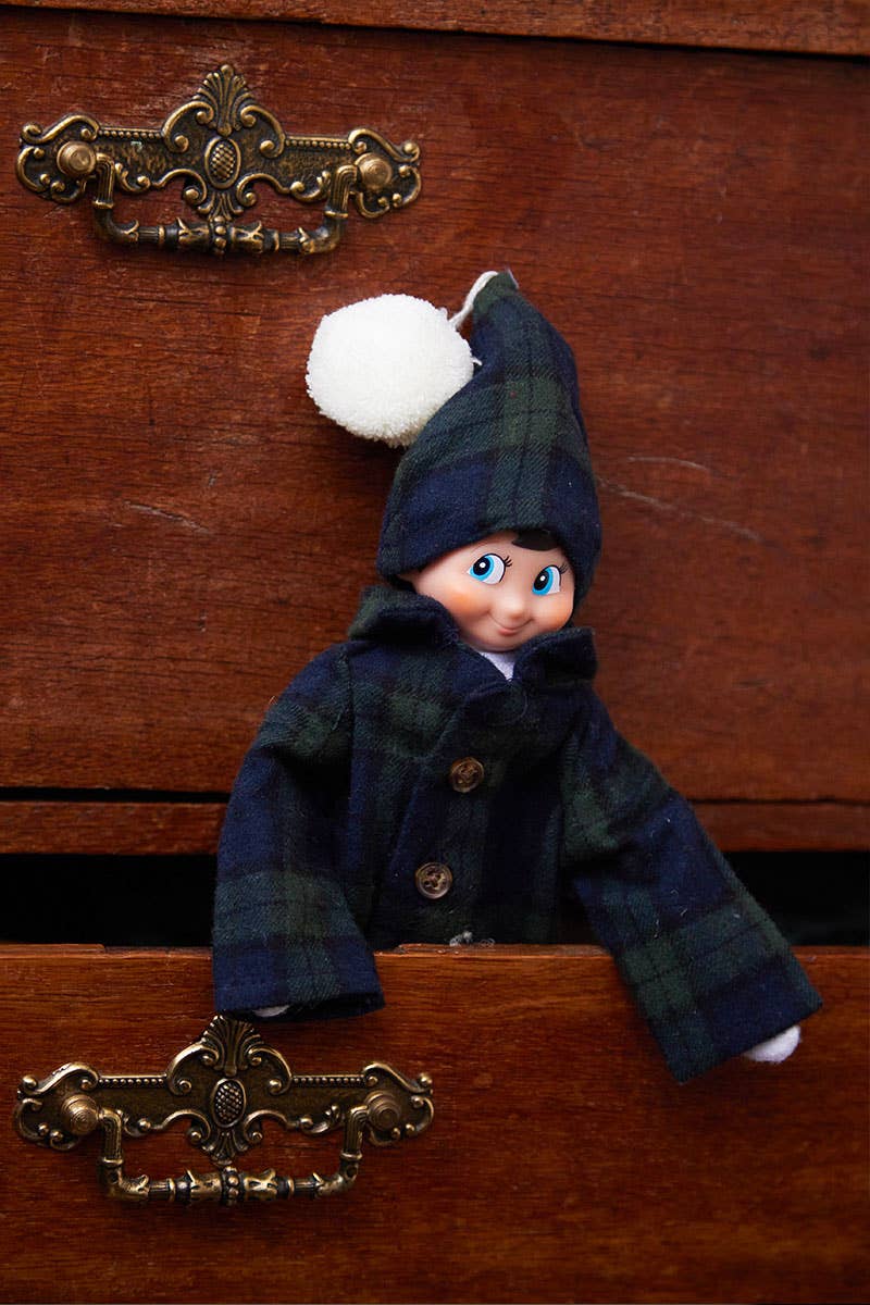 Lee Valley Ireland - Venta al por mayor Ropa para muñecas - Niños - Conjunto de pijama navideño de duende Lee Valley - Tartán verde LV62