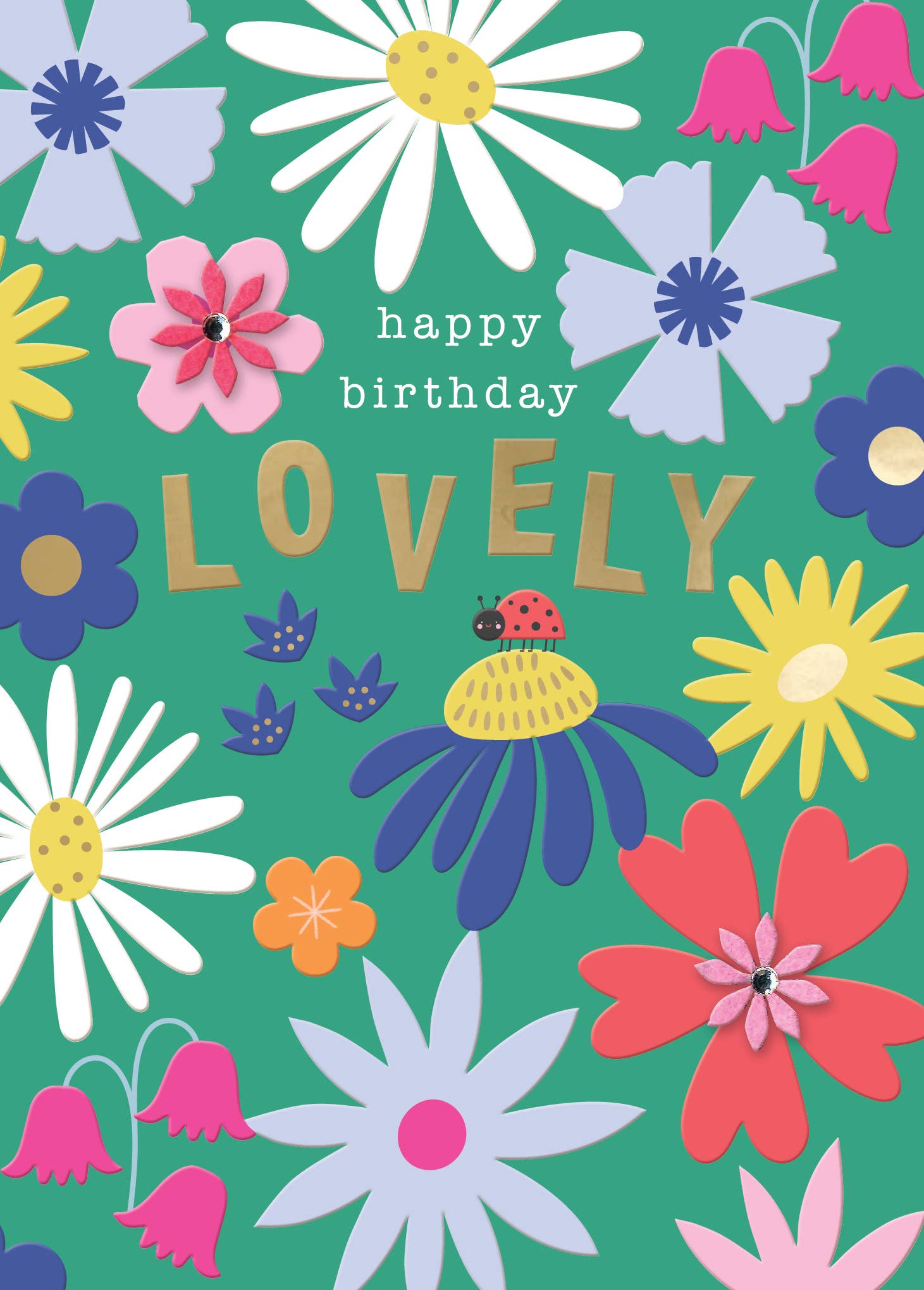 Second Nature Ltd - Vente Carte de vœux classique - Fleurs & Coccinelle - Fleur Sauvage - Seconde Nature1