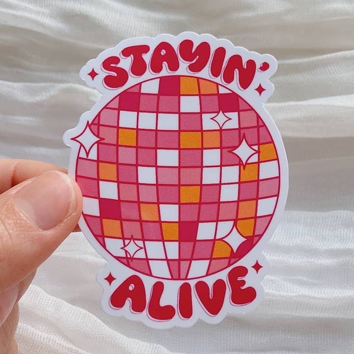 Staying' Alive Discokula Vattentät Musikklistermärke för wholesale av Tiny Acres Co