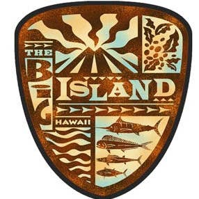 Big Island Shield-sticker voor wholesale door nalu blue
