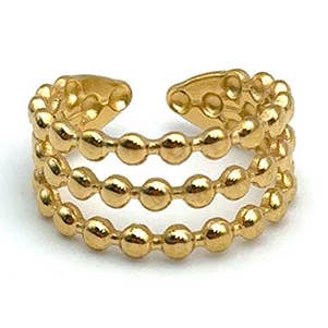 Anel de Contas de Três Camadas por atacado de LINK Jewelry