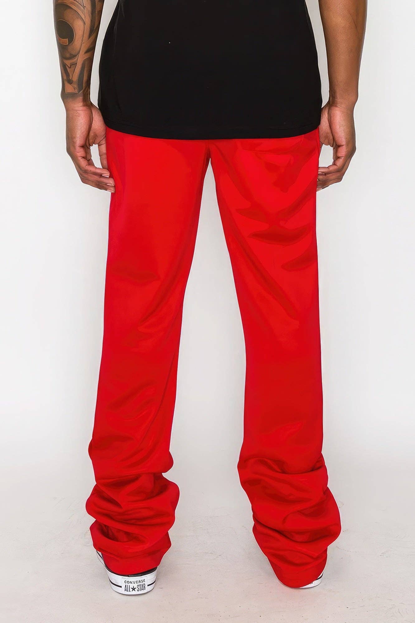 CC Wholesale Clothing - Wholesale Pants - Men's - Solid Flare Stacked Track Pants2