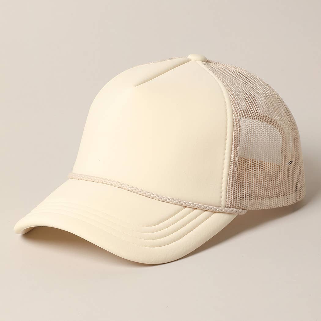 Fashion City – wholesale Trucker hat – Women’s – Plain Foam Rope Mesh Back Trucker Hat 12