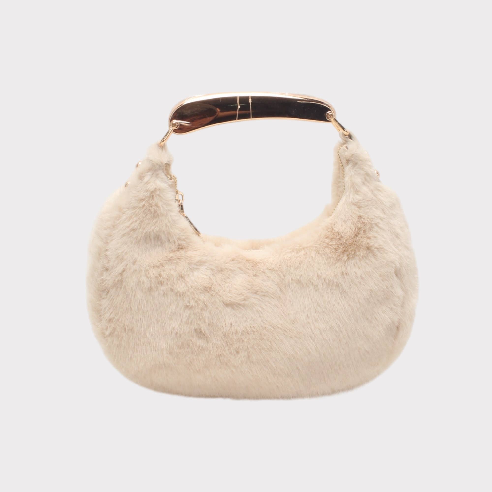 BESTINI – wholesale Messenger Bag – Women’s – Fur shoulder bag with wrist strap, zip closure