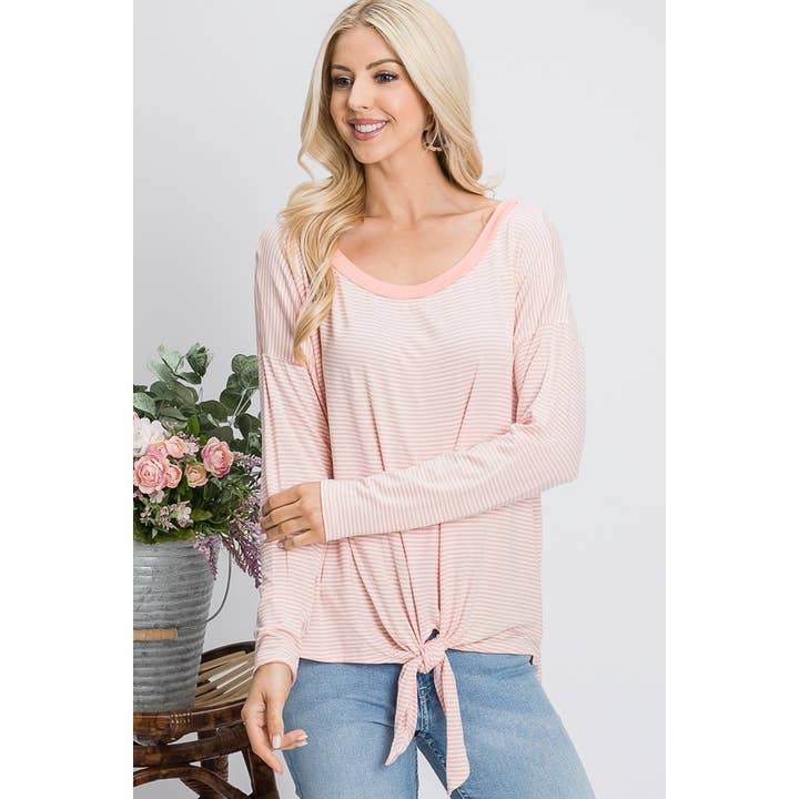 Top rayé à nouer sur le devant pour la vente par Reborn J