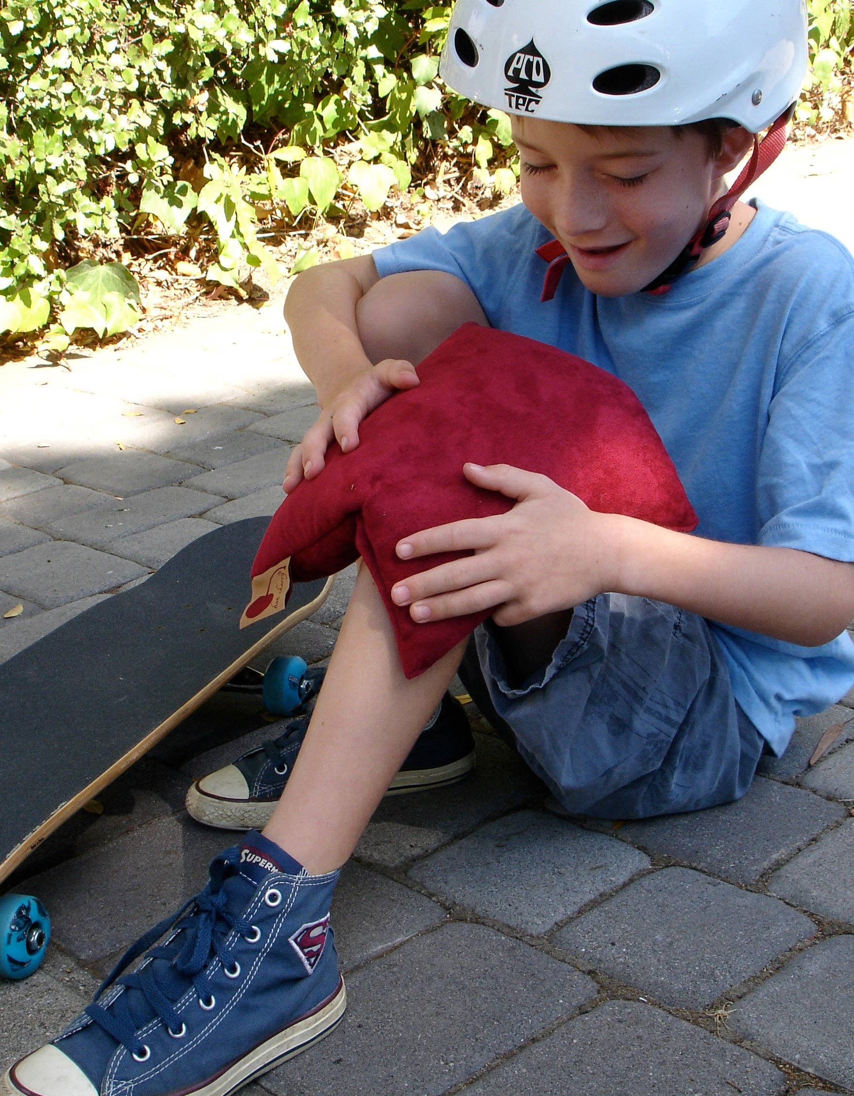 Hot Cherry Pillows - Wholesale Hot/Cold Compress - Hot Cherry Square Pillow in Plush Red Ultra-Suede6