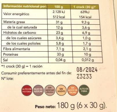 Low Carb Goodies - Venta al por mayor Dulces con chocolate - Caja de 6 CROCK de barquillo KETO, rellenos de crema proteic1