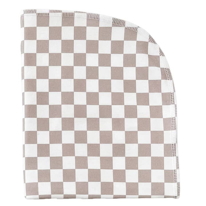Baby/Kids Organic Blanket - checkered - sand - STANDARD for wholesale by Jennifer Ann