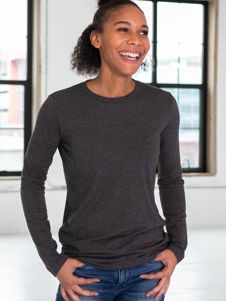 Ladies Triblend Long Sleeve Tee for wholesale by GOEX Apparel