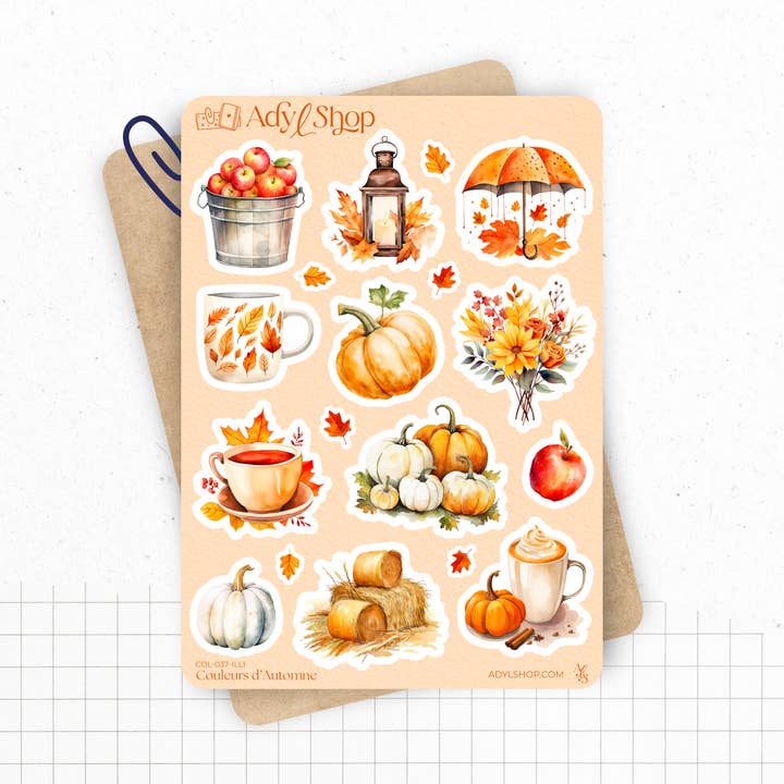 Klistermärkesark "Höstfärger" för wholesale av AdyLShop