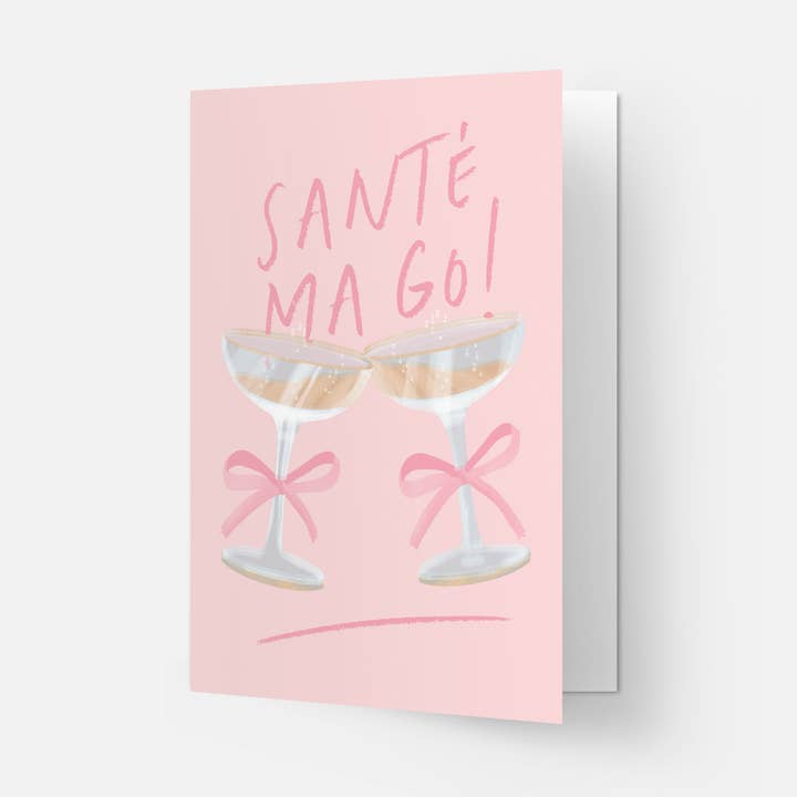 Kaart Blanche – wholesale Everyday greeting card – Cheers girl greeting card (also in FR)4