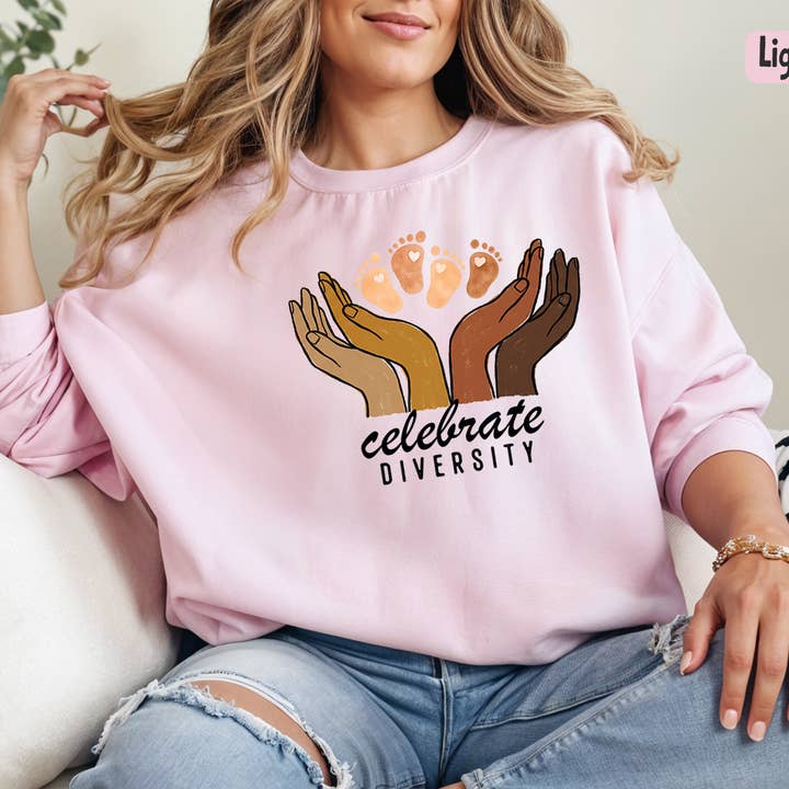 Diversité Inclusion Égalité Unité Droits de l'homme Cadeau Pull pour la vente par Vivtrek