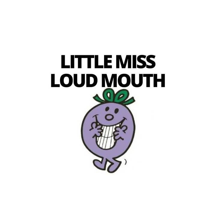 Kleine Mevrouw Luidruchtig Mondje Decal Sticker voor wholesale door mmnStudios