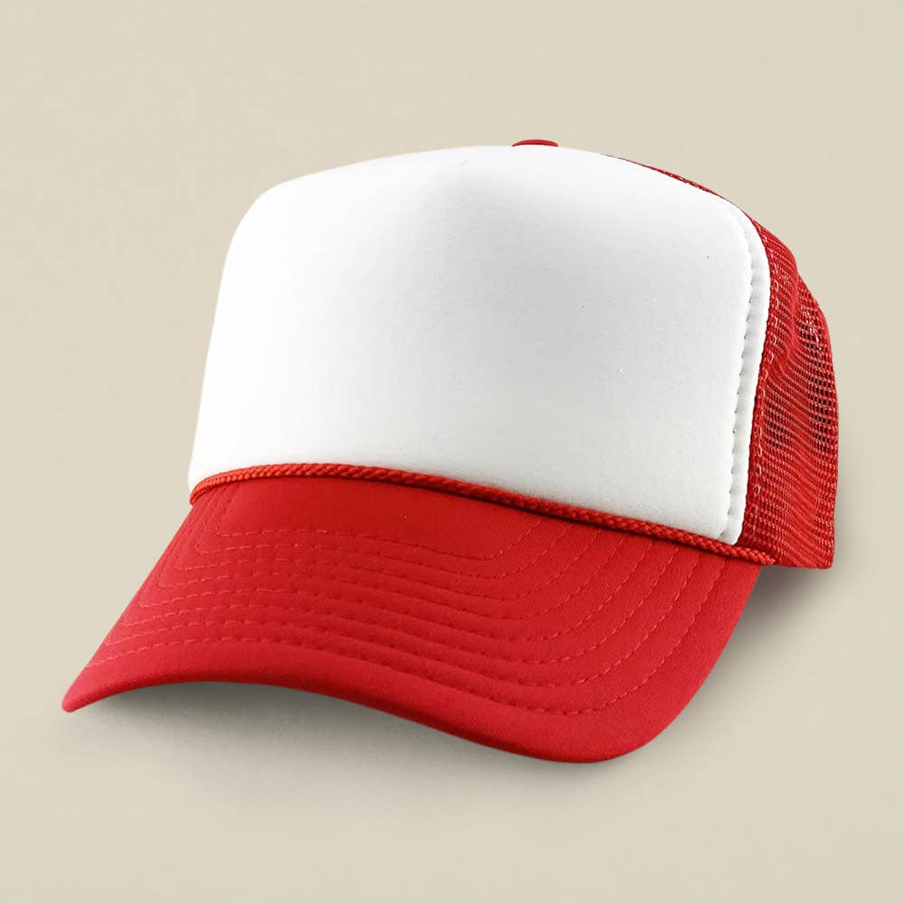 Sensibling Corp. - Wholesale Truckerpet - Dames - Effen tweekleurige truckerpet met mesh achterkant15