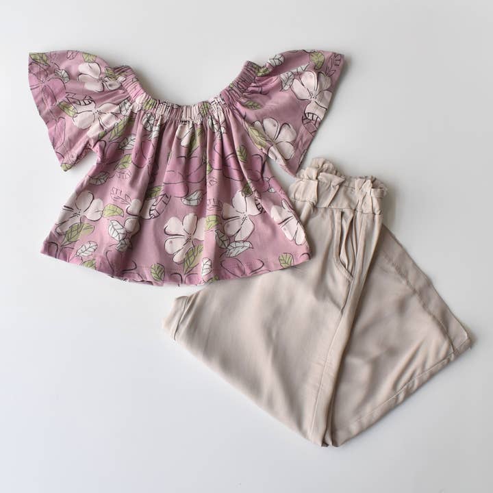 JuniorKids - Wholesale Top & Pant Set - Kids - Floral Whispers Girls Casual Set