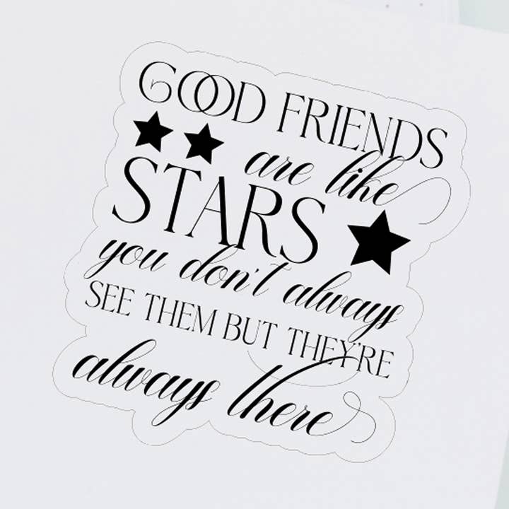 Good Friends are Like Stars Sticker Individually Packaged for wholesale by Send Me a Dream