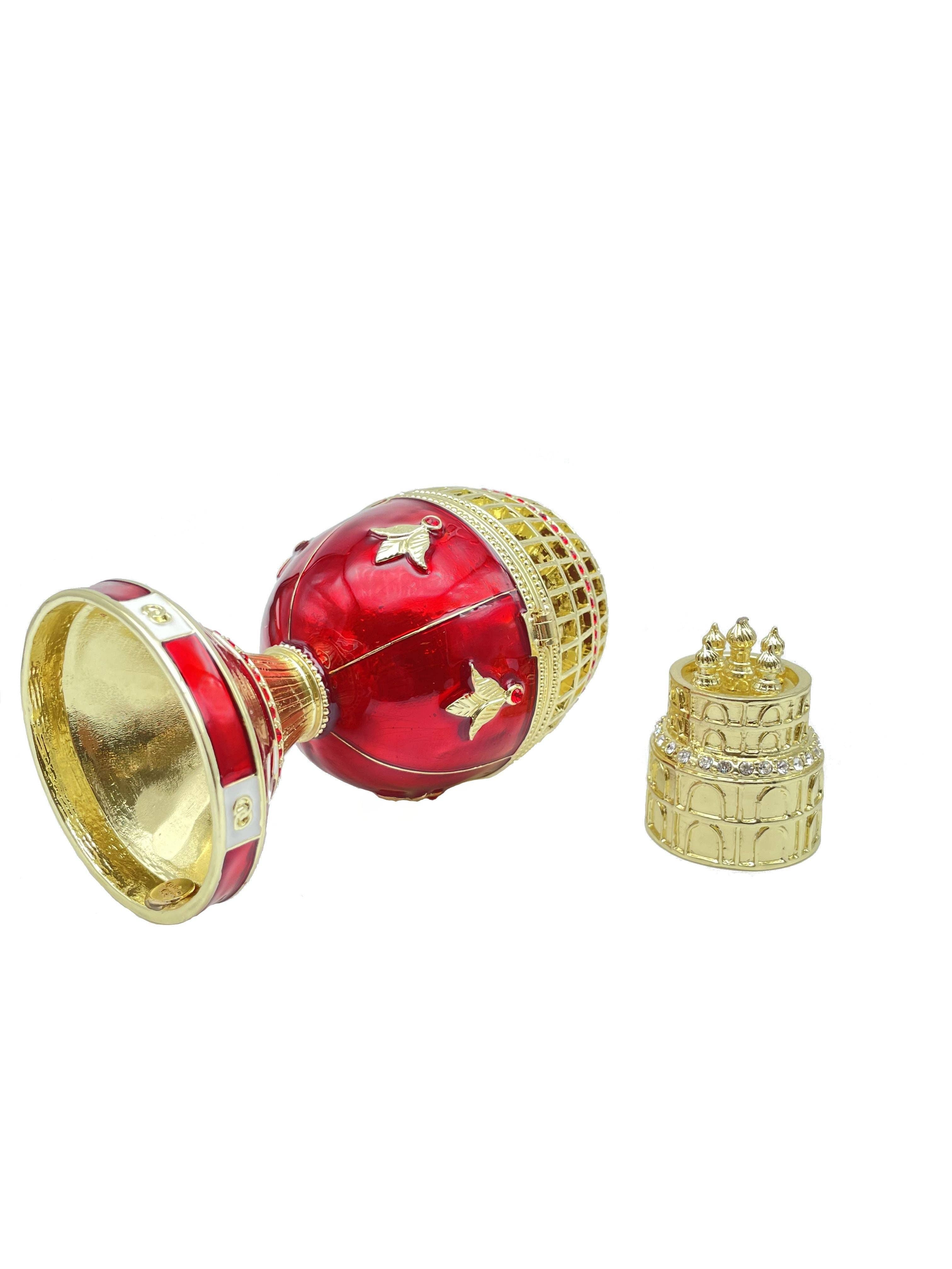 Keren Kopal – wholesale Prydnadslåda – Rött ryska ägg10