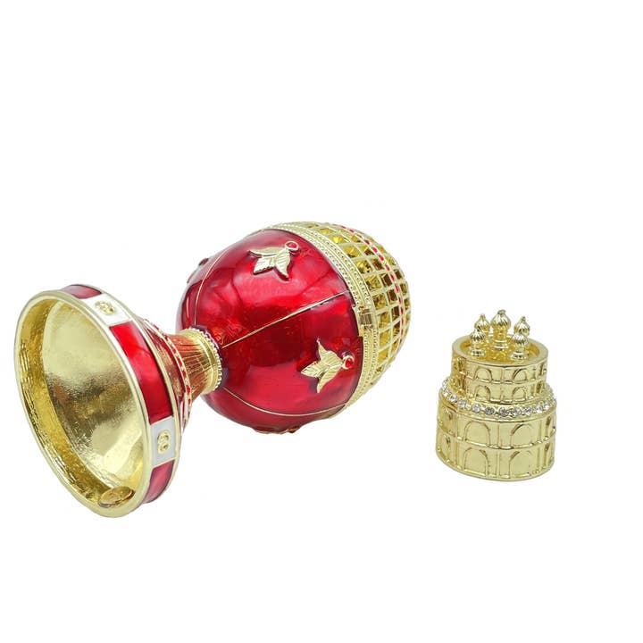 Keren Kopal – wholesale Prydnadslåda – Rött ryska ägg10