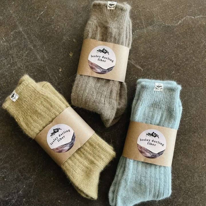 Lesley Darling Fiber - Wholesale Socks - Unisex - Naturally Dyed Wool Socks