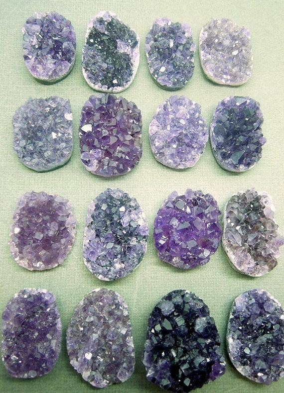 Rock Paradise - Wholesale Spiritual Stone/Crystal - Crystal Flat Back Amethyst Cluster (11BROWNSHELF-124)2