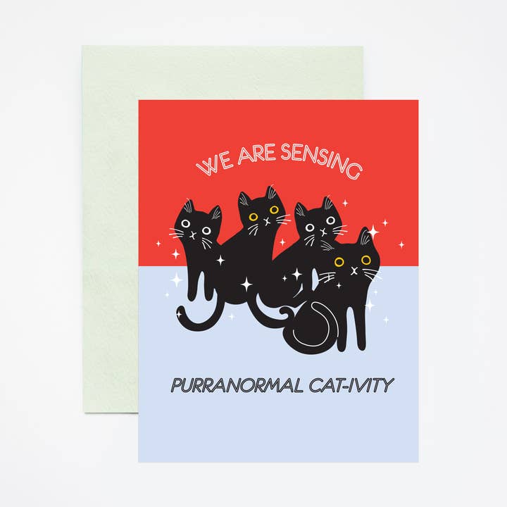 Purranormal Paranormal Black Cat -ivity magische Halloween-kaart voor wholesale door ILOOTPAPERIE