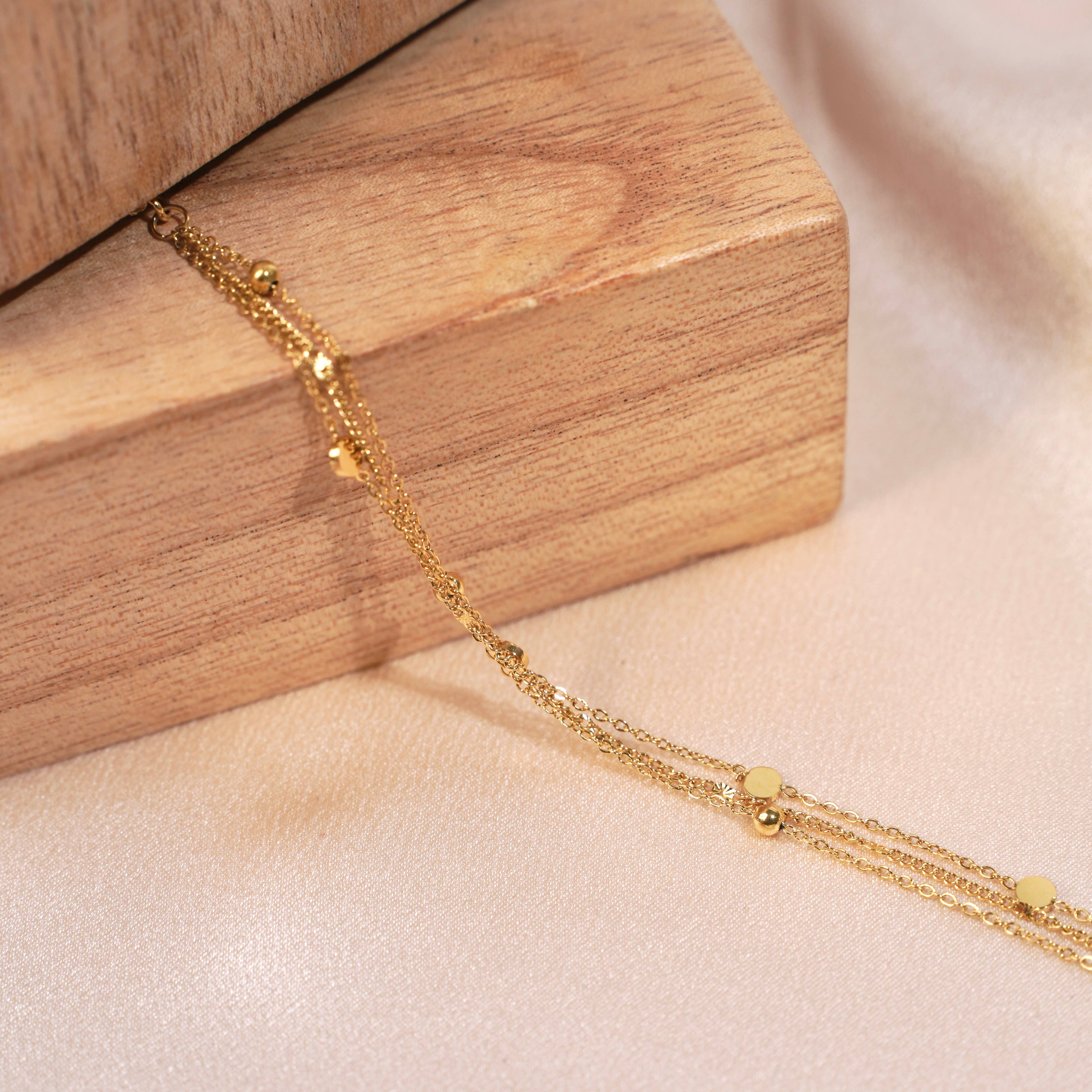 Victoire Collection - Wholesale Link & Chain Bracelet - Women's stainless steel triple row bracelet2