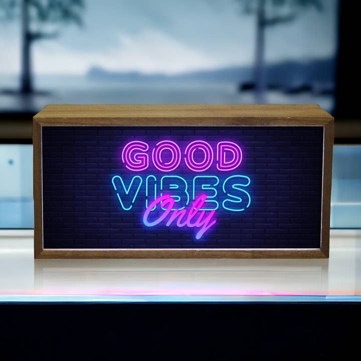 Light Box Home Good Vibes Only for wholesale by Echo Three
