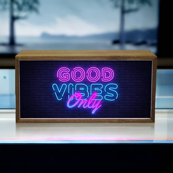 Light Box Home Good Vibes Only for wholesale by Echo Three