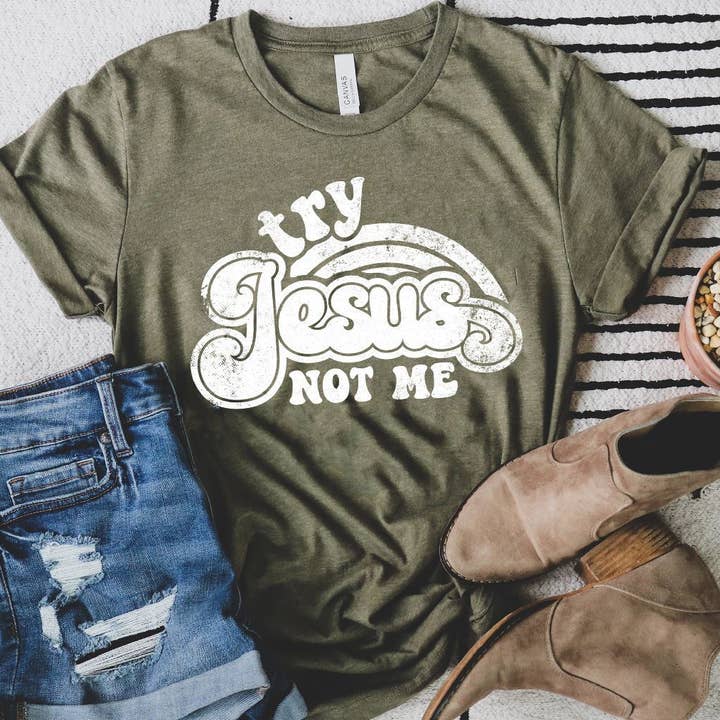 Versuche Jesus, nicht mich Einzelfarbe (Erwachsene) für den Großhandel von Heat Transfer Hub