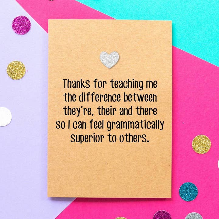 Biglietto divertente per la festa del papà | Grammatically Superior per la vendita all'ingrosso da parte di BETTIE CONFETTI