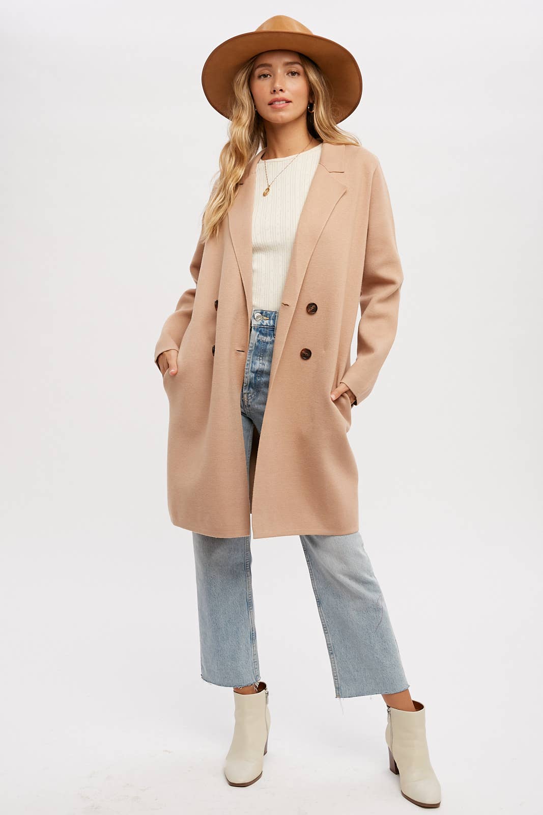 Bluivy - Wholesale Coat - Women's - CLASSIC DOUBLE BREASTED COATIGAN14