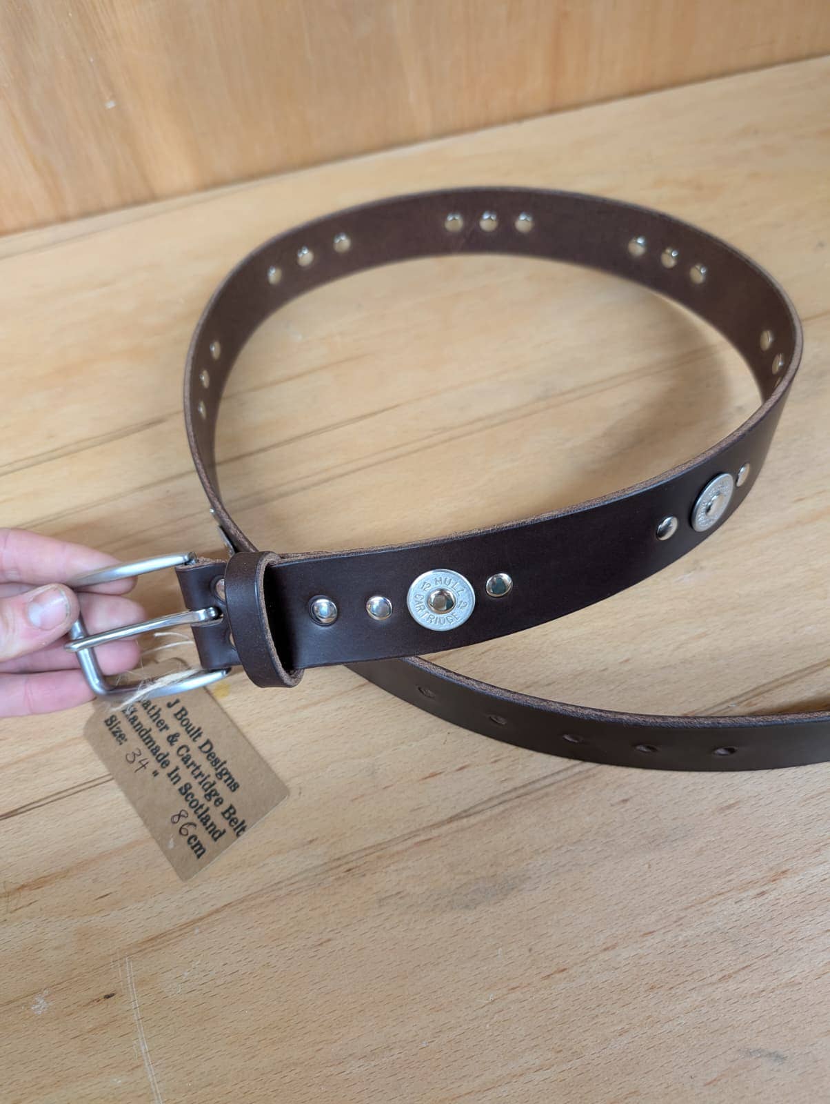 J Boult Designs – wholesale Belt – Men's – Shotgun Cartridge Leather Belt — Handmade for country men2