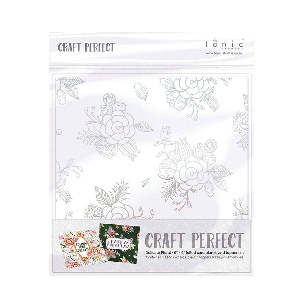 Tonic Studios - Wholesale Craft Supplies - Craft Perfect - Foiled Card Blanks - Delicate Floral Set - 9398E0