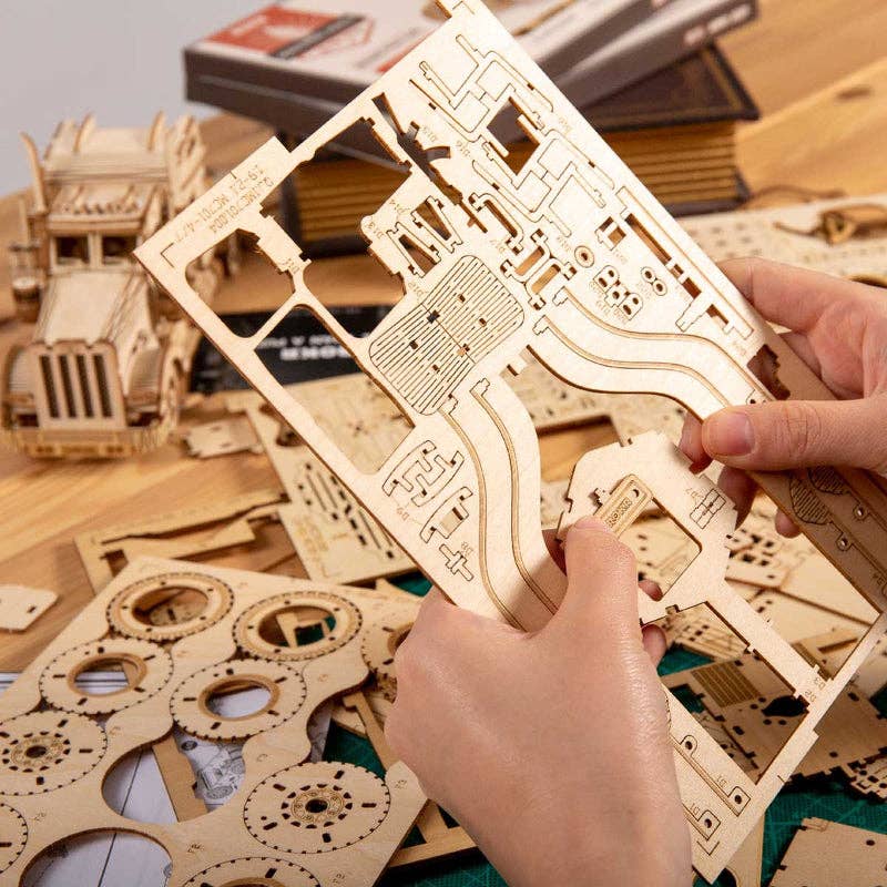 Hands Craft - Wholesale Puzzle - Kids - 3D Laser Cut Wooden Puzzle: Grand Prix Car1