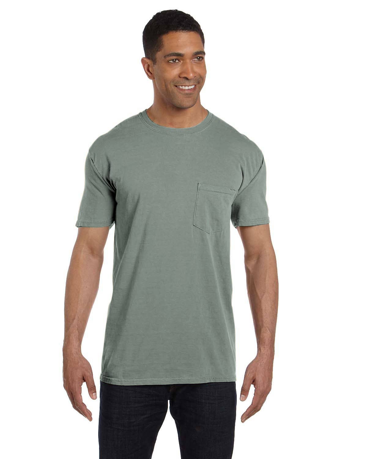 Total Apparel - Wholesale T-Shirt - Unisex - Comfort Colors Garment-Dyed Pocket Blank T-Shirt | 6030CC14