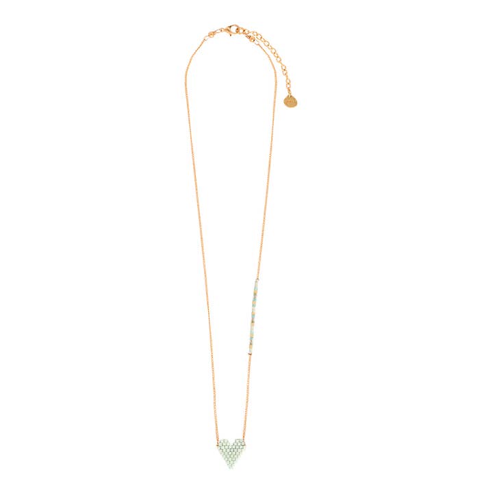 Heartsy Mint Necklace for wholesale by Mishky