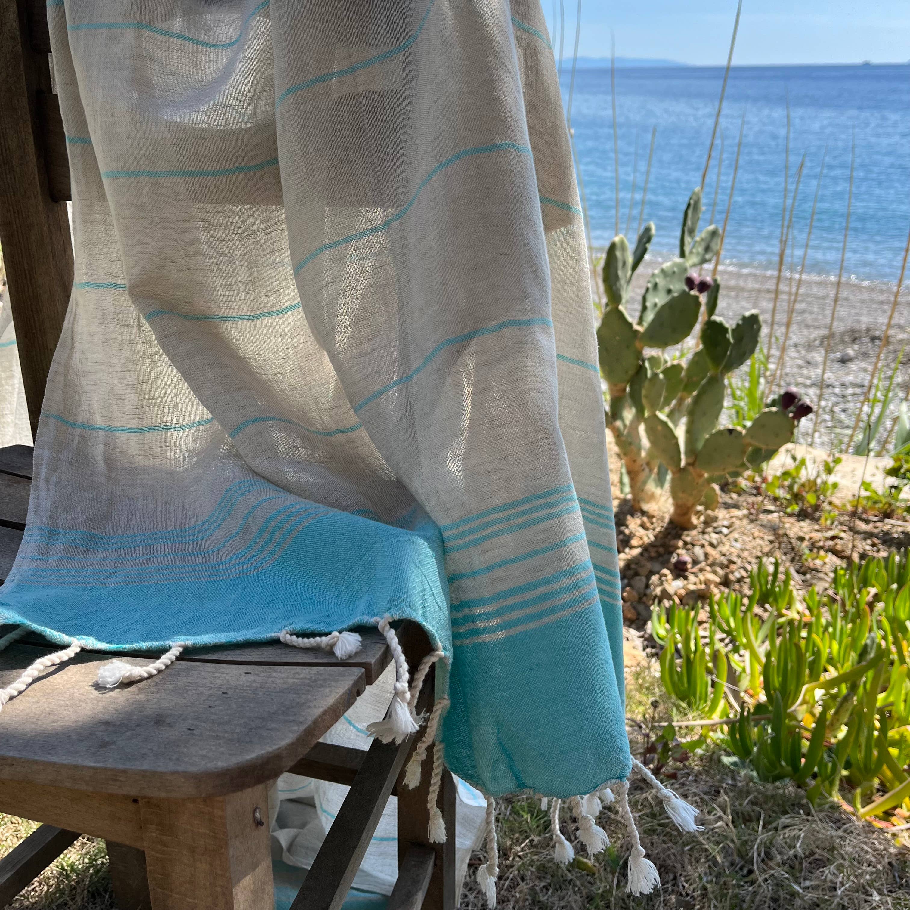 loom.ist – Großhandel Badetuch – Karya Leinen Strandtuch / Türkisches Handtuch33