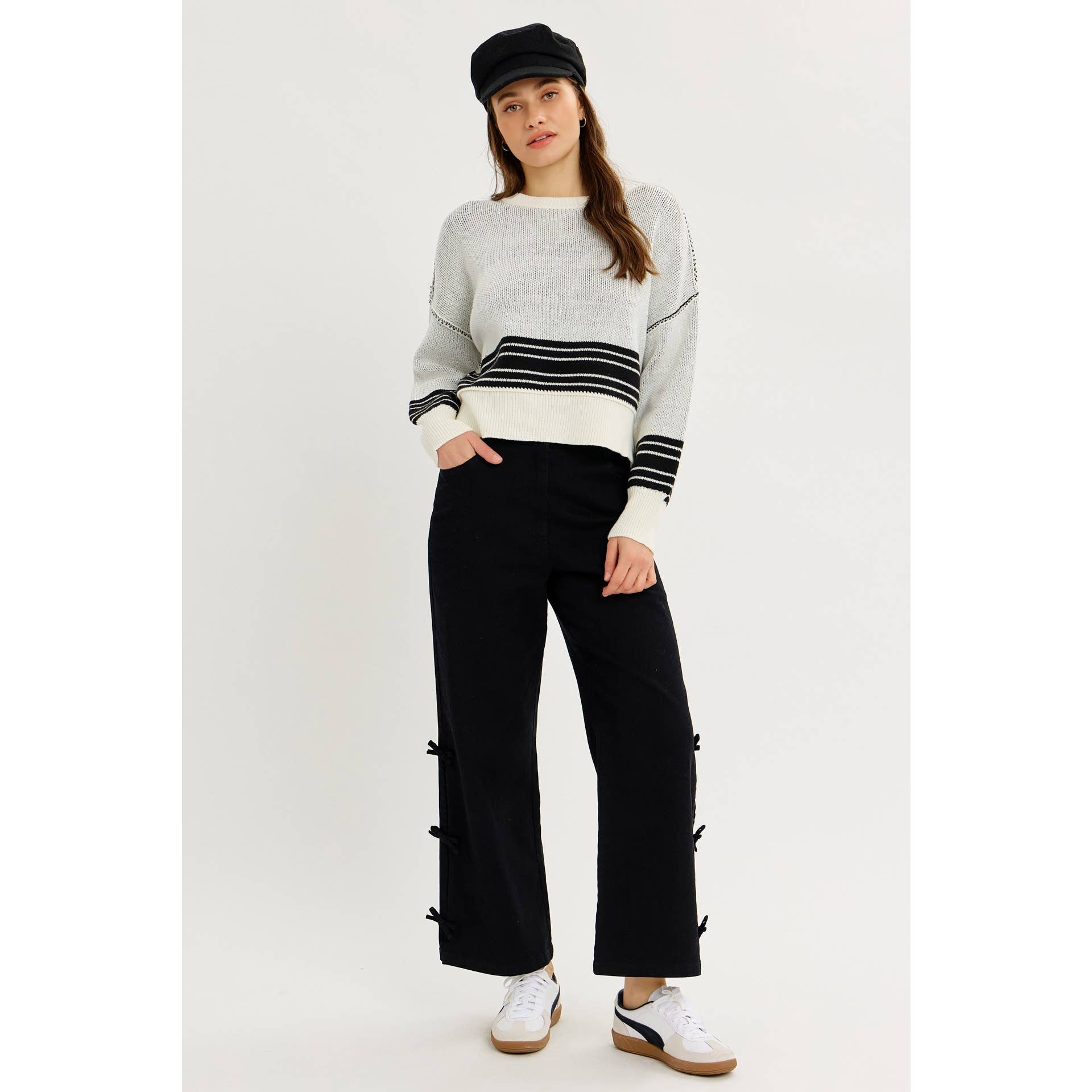 idem ditto - Vente Pull en maille – femme - PULL EN MAILLE RAYÉE BOXY INFINIMENT POLYVALENT7