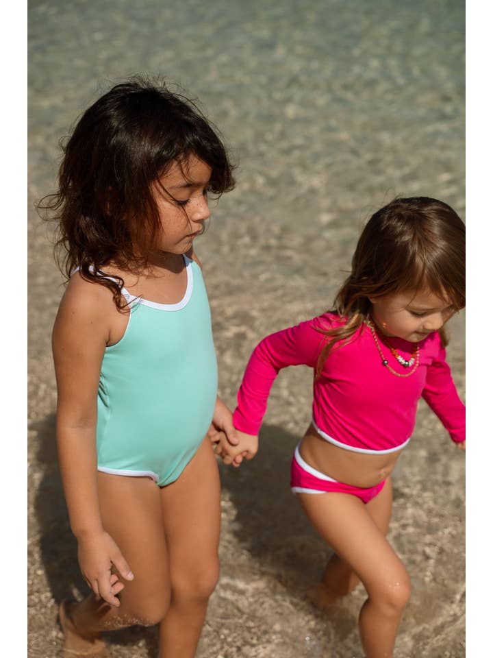 Papaya Stevie Two Piece Kids Swimsuit - Pitaya for wholesale on Faire1