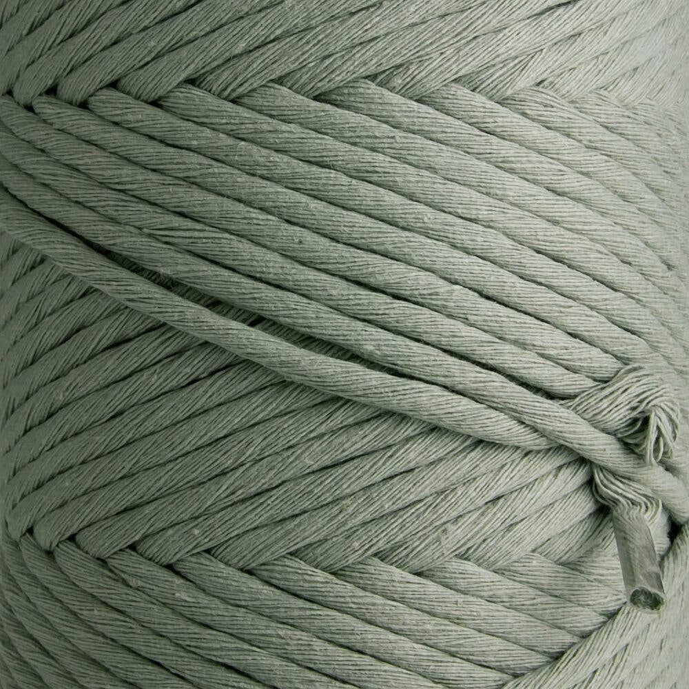 MB Cordas - Wholesale Craft Supplies - 3MM Single Twisted 500g Macrame Cotton Cord SAGE GREEN 140m Macrame String 1 PLY Craft Rope3