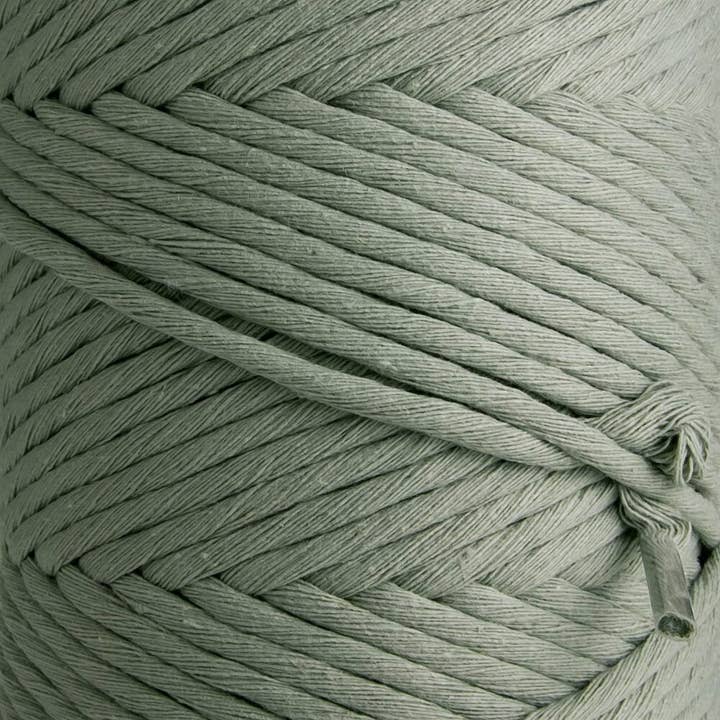 MB Cordas - Wholesale Craft Supplies - 3MM Single Twisted 500g Macrame Cotton Cord SAGE GREEN 140m Macrame String 1 PLY Craft Rope3