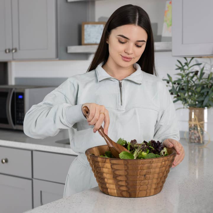 Fox Run Brands - Wholesale Serveerschaal - Ironwood Gourmet Bijenkorf Fruit- en Saladeschaal, Groot 12"3