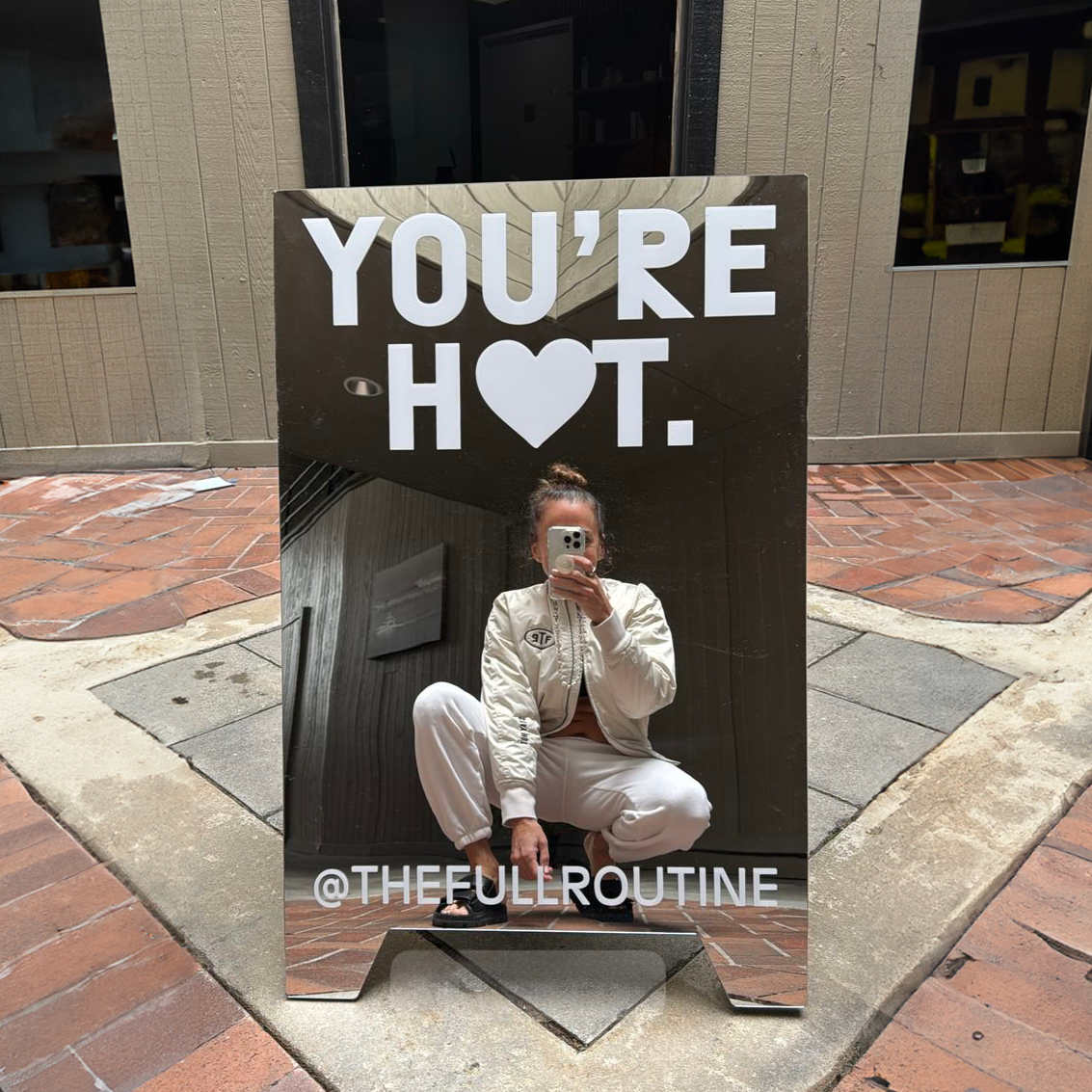 Signs and Mirrors - Wholesale Sign - #005 - Mirrored Acrylic A-Frame Sandwich Board Sign1