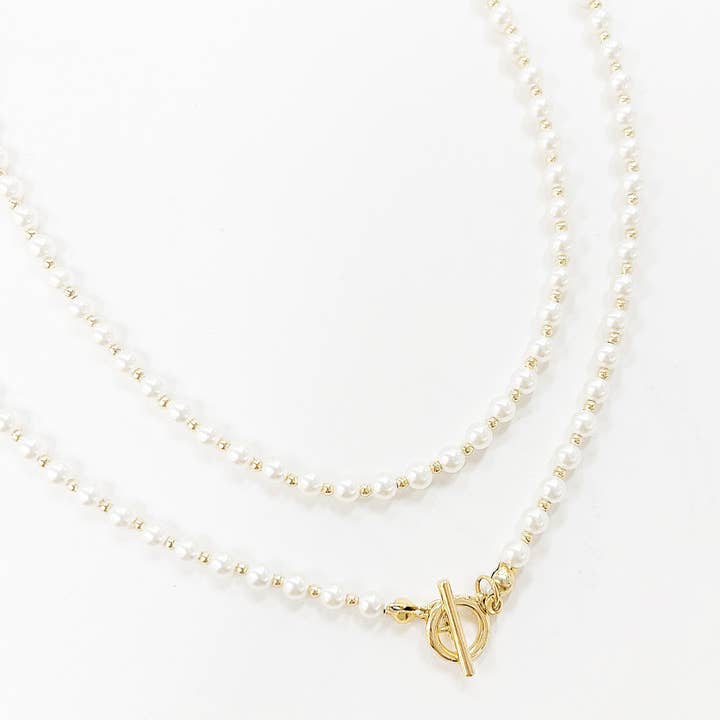 Golden Pearl Halsband mit Knebelverschluss für den Großhandel von Wrapped. By Sav