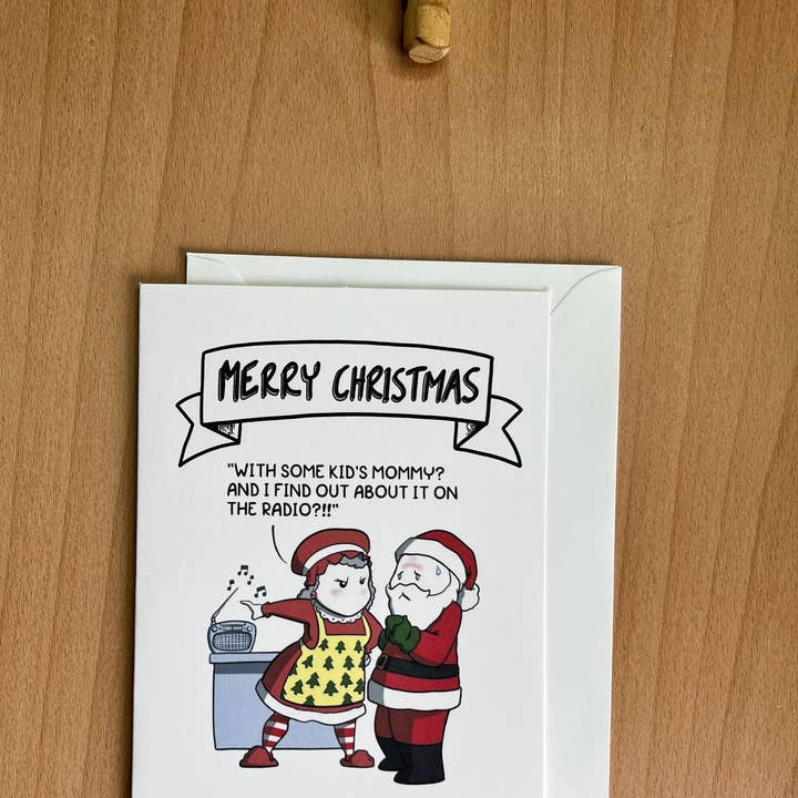 J'ai vu maman - Carte de Noël pour la vente par Rob Stears Illustration