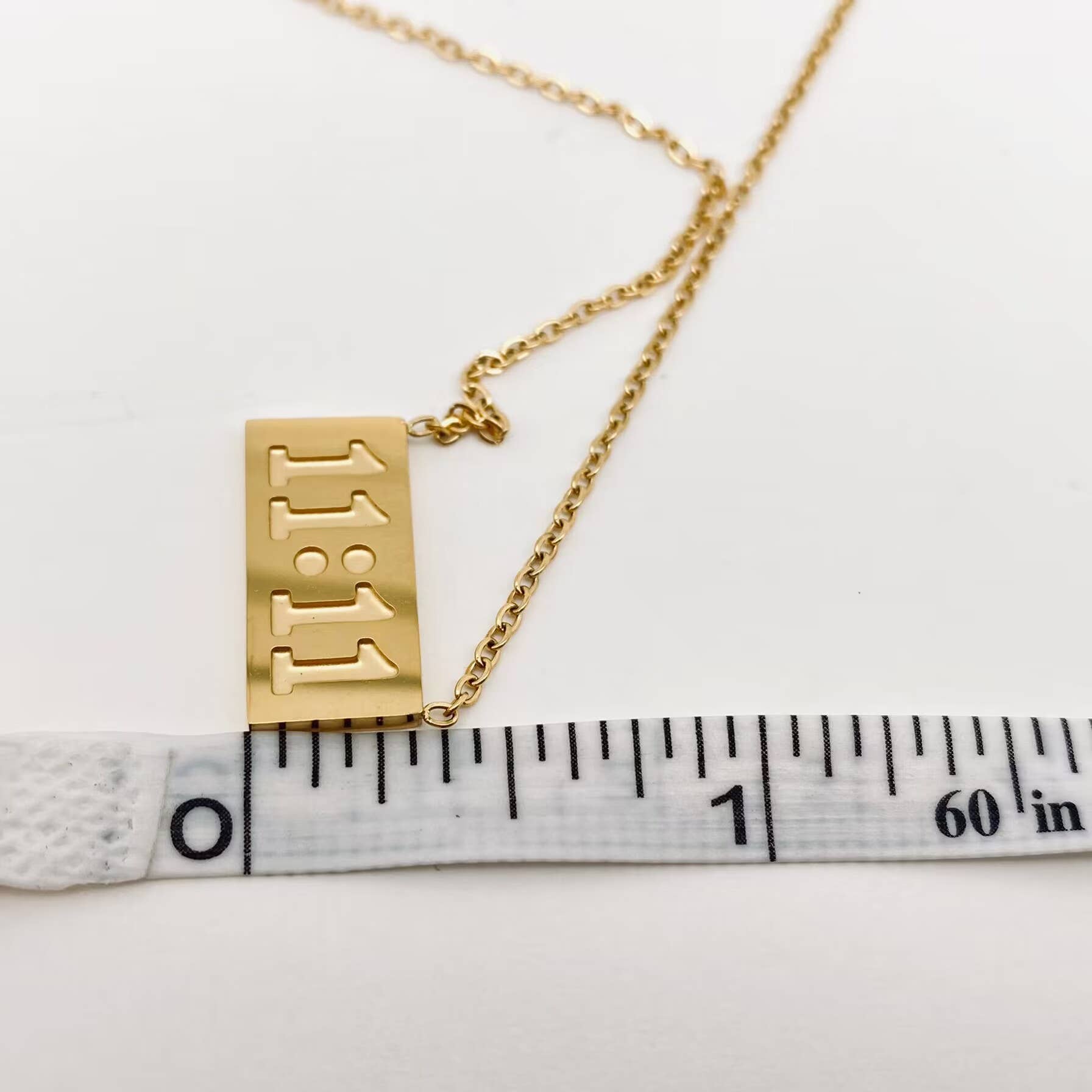 Mio Queena - Wholesale Pendant/Charm Necklace - "11:11" Charm Pendant Stainless Steel Necklace - FGS5