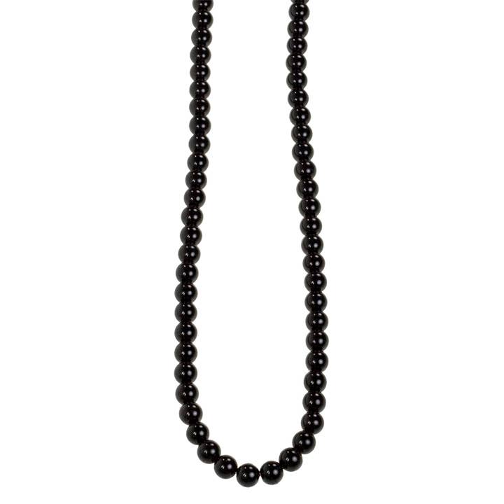 EHAWA - Wholesale Beaded/Pearl Necklace - Pearl necklace 8mm, 78cm, black0
